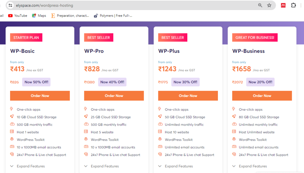 WordPress Hosting Pricing
