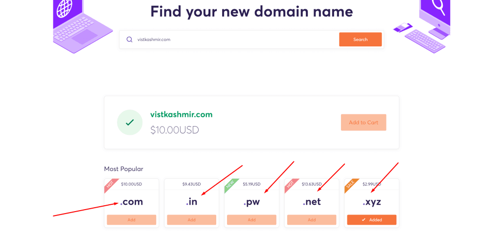 Choose a Domain Name Suffix
