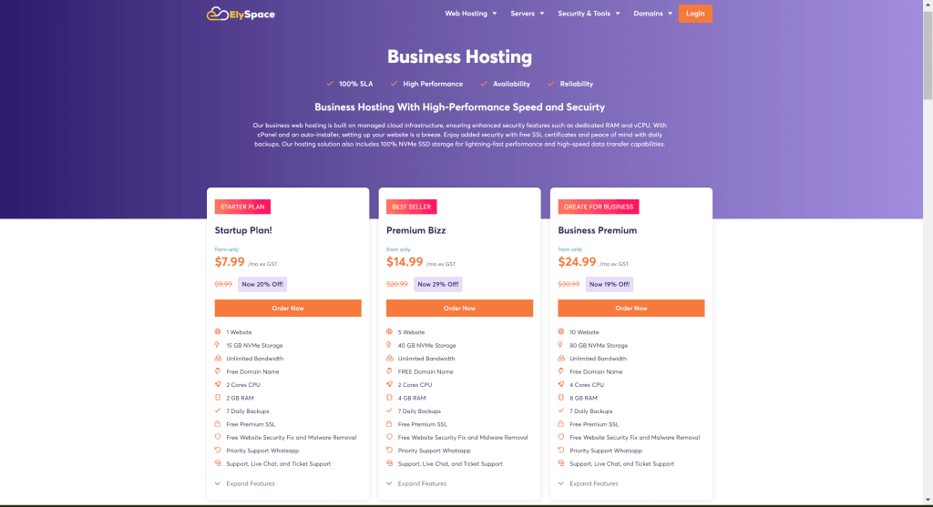 Select a hosting service. 