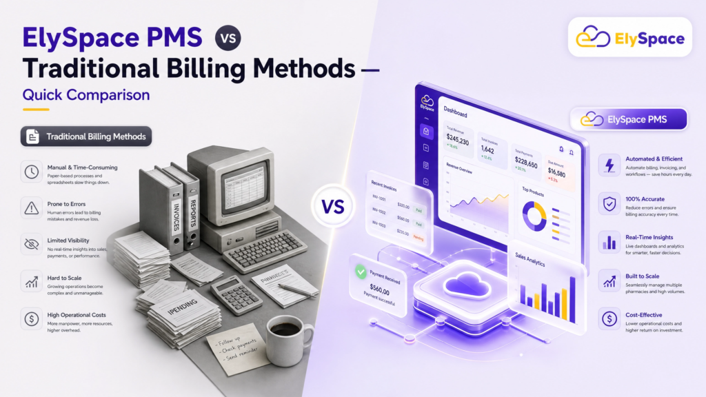 ElySpace PMS vs Traditional Billing Methods — Quick Comparison