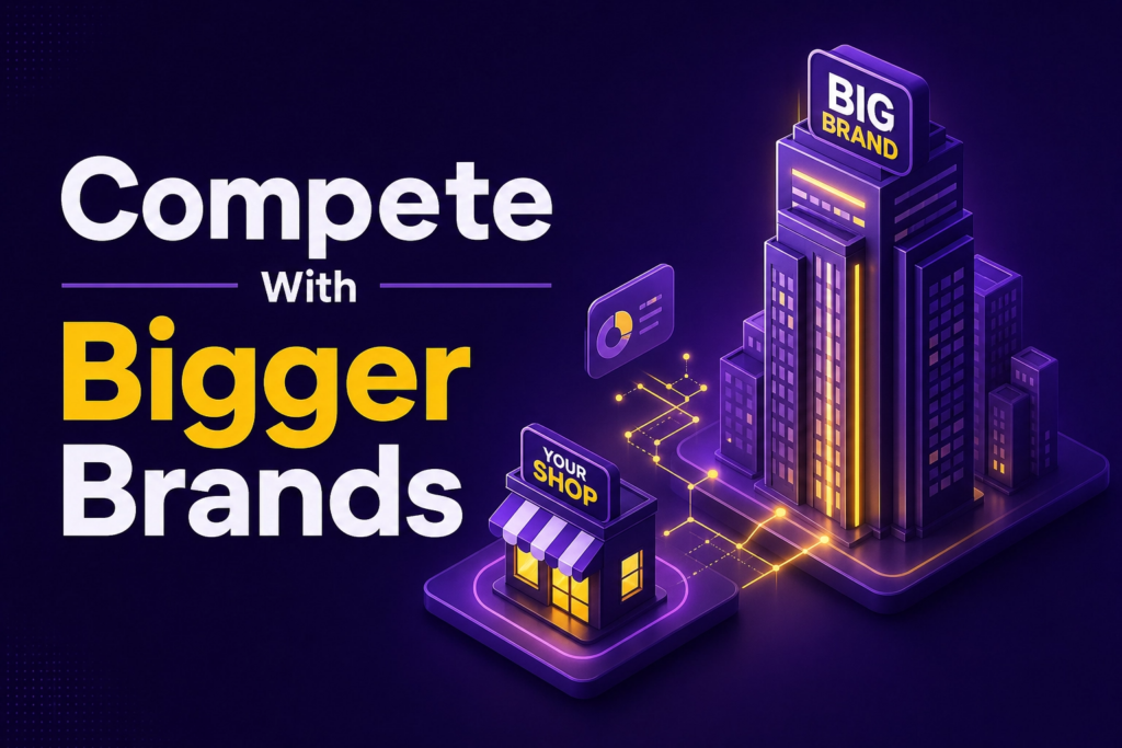 small business website competing with large brands online
