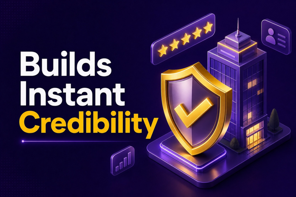 professional small business website building customer trust with reviews