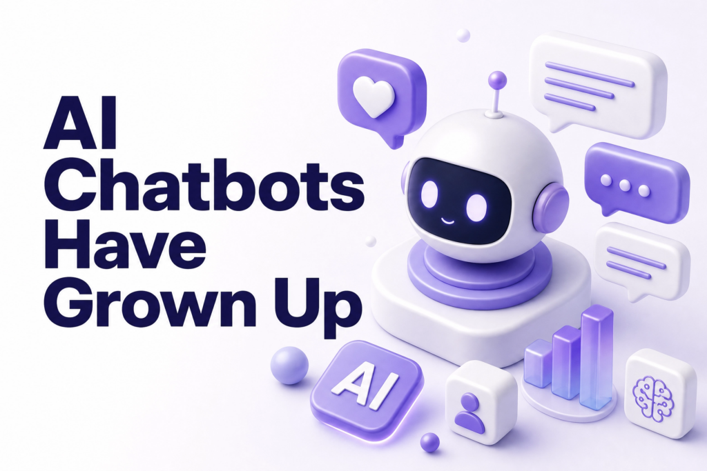 AI chatbot on small business website answering customer questions automatically at night
