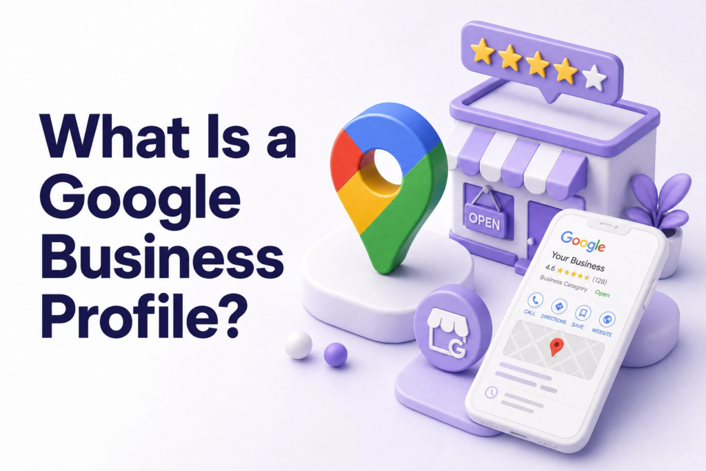 Google Maps showing local business profiles appearing in search results for small businesses - google business profile vs website
