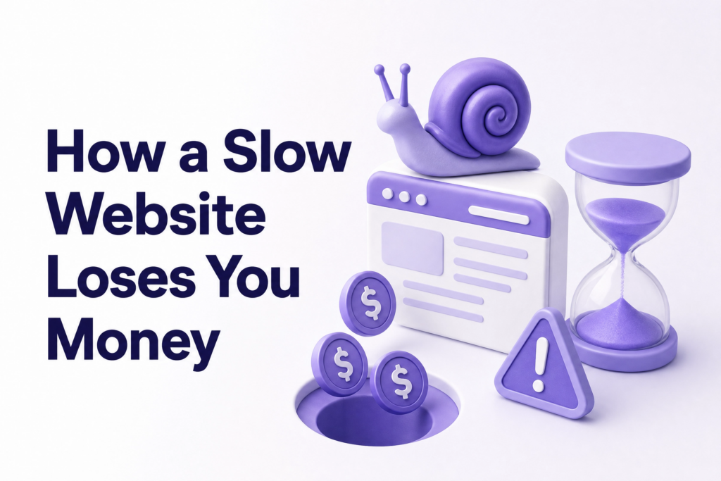Infographic showing how a one-second website delay reduces conversions and business revenue