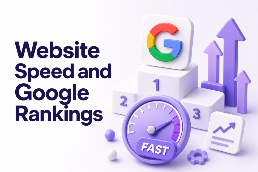 Google search results showing fast websites ranking higher than slow competitors