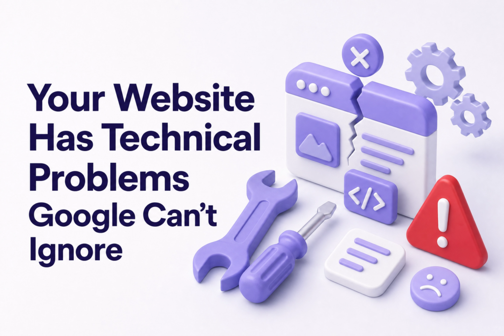 Google PageSpeed Insights showing poor mobile performance score for a small business website