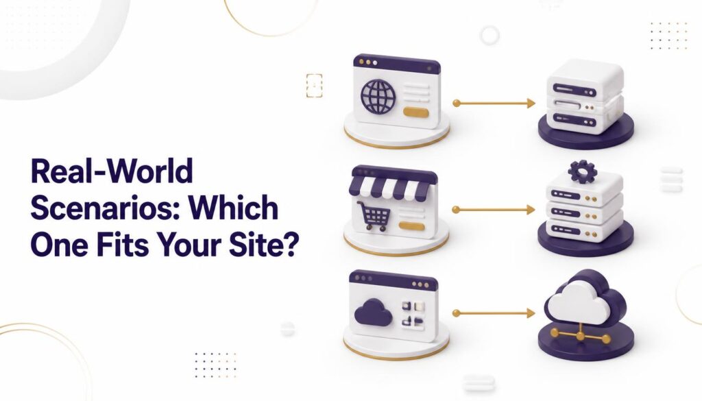 shared hosting vs VPS vs cloud hosting
