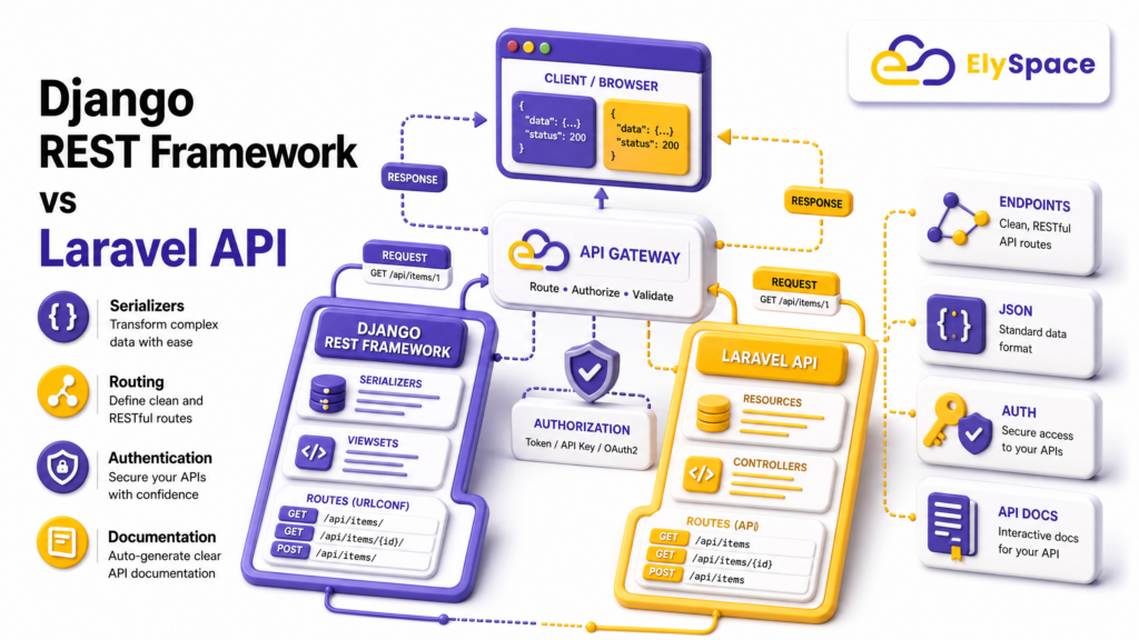 Django REST framework vs Laravel API code comparison example
