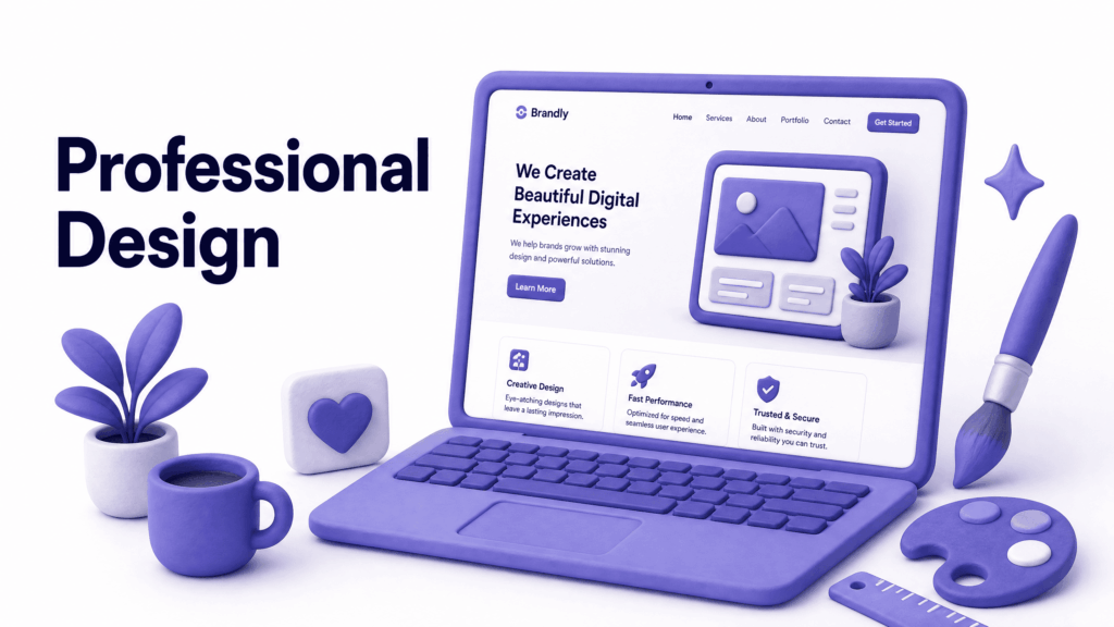 Clean modern professional small business website design creating instant trust with first-time visitors