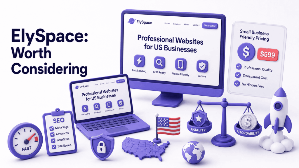 ElySpace offering professional quality websites for US businesses at small business friendly pricing