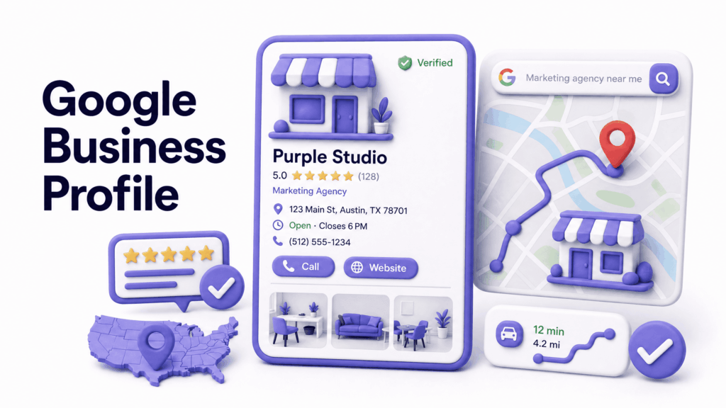 Complete active Google Business Profile for a small US business appearing in local map search results