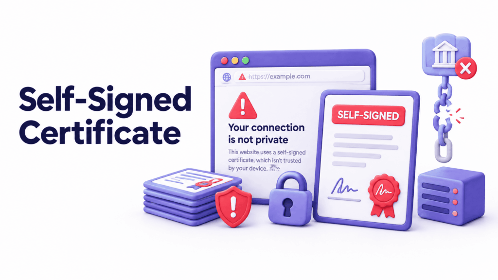 Browser showing your connection is not private error caused by a self-signed SSL certificate