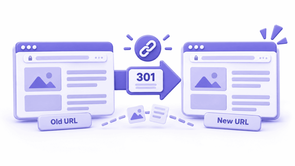 Old URL pointing to its matching new URL through a 301 redirect. - website ranking dropped after URL change