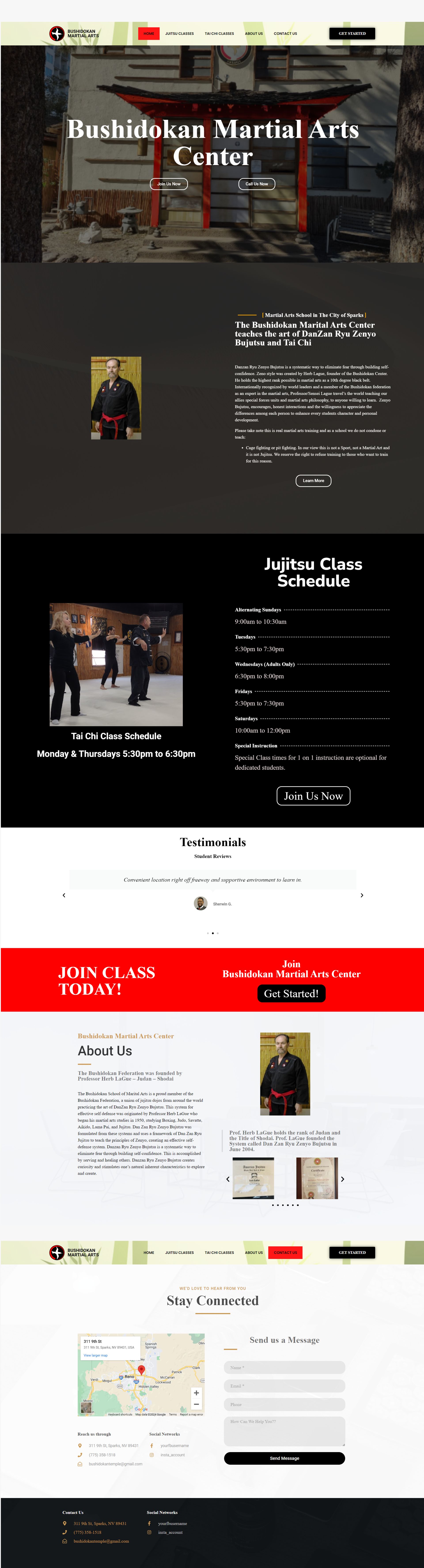 Martial art practice website design portfolio by ElySpace