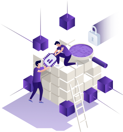 Cloud server stack representing the paid tier above the free 50MB plan